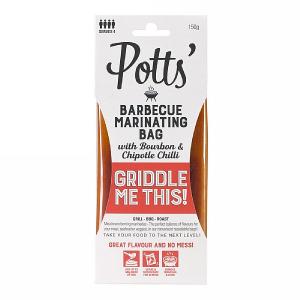 Potts Bourbon & Chipotle Chilli BBQ Marinating Bag 150g