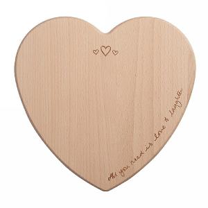 Sophie Conran Heart Shaped Love & Laughter Beech Chopping Board