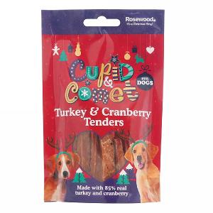 Rosewood Turkey & Cranberry Tenders For Dogs 90g