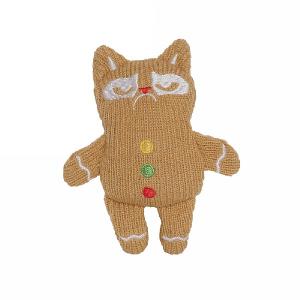 Grumpy Cat Knit Gingerbread Cat Toy