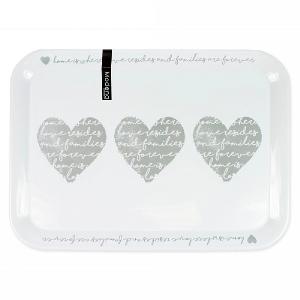 Heart Design Melamine Serving Tray - Large