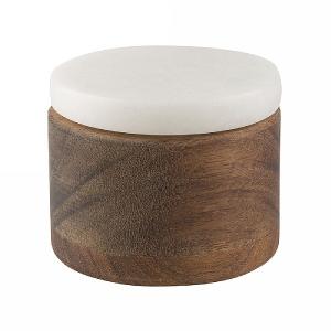 Sabatier Maison Wooden Salt Pig & Marble Lid