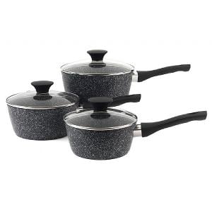 Salter Megastone 3-Piece Non-Stick Saucepan Set