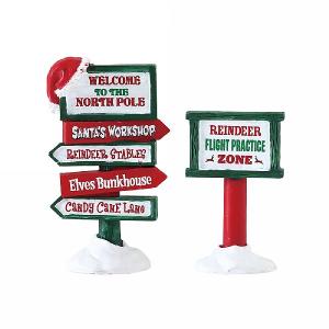 Lemax North Pole Signs (Set of 2)