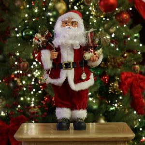 Standing Traditional Santa Figure 40cm