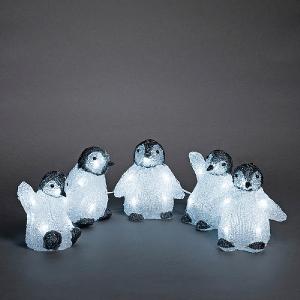Konstsmide Acrylic LED Penguins Set of 5