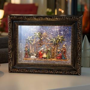 Nativity Scene LED Water Lantern - Battery Operated