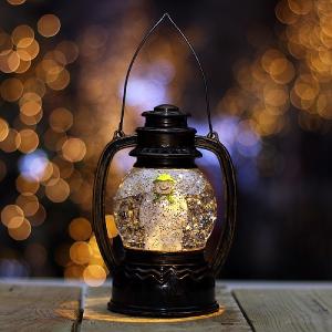 The Snowman LED Water Globe Lantern 20cm