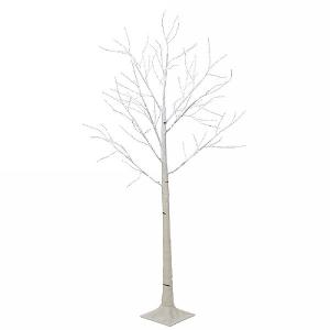 150cm Cool White Micro LED White Birch Tree (Silver Wire)