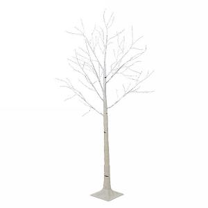 180cm Cool White LED White Birch Twig Tree