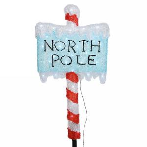Acrylic LED North Pole Sign 65cm