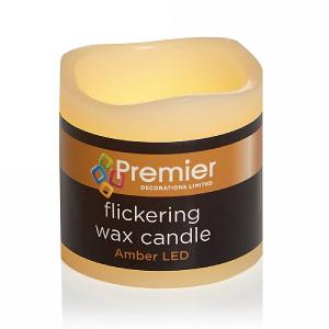 Flicker Wax Candle 5cm Cream (Battery Operated)