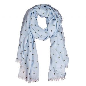 Wrendale 'Flight of the Bumblebee' Blue Scarf