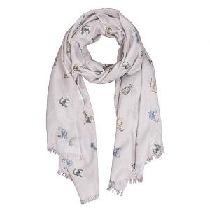 Wrendale 'Glamour Puss' Cat Grey Scarf