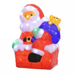Acrylic LED Santa in Chimney