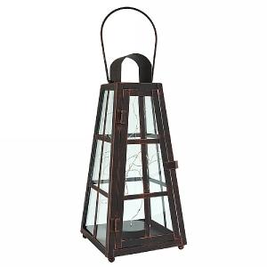 Lincoln Lantern with Micro Lights Bronze