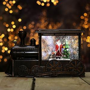 Santa LED Water Filled Train (Battery Operated)