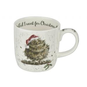 Portmeirion Wrendale Owl I want for Christmas Mug (owl)