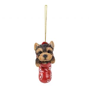 Vivid Arts Christmas Stocking Yorkshire Terrier Tree Decoration (7cm)