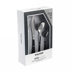 Salter Noir Stainless Steel 16 Piece Cutlery Set