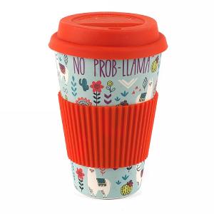 Cambridge Llamas Folk Bamboo Eco Travel Mug