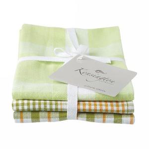 Kensington Green Stripe Tea Towel - 3 Pack