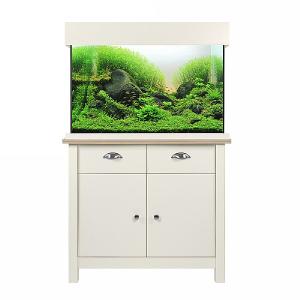 Aqua One Oak Style 145 Aquarium & Cabinet - Soft White