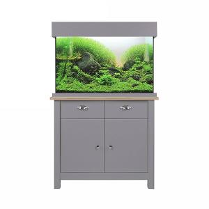 Aqua One Oak Style 145 Aquarium & Cabinet - Flint Grey