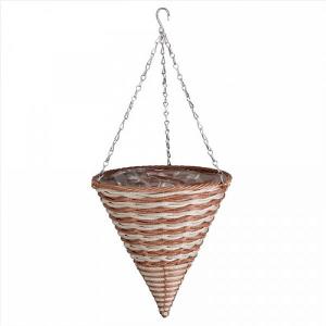 Smart Garden Duet Faux Rattan Hanging Cone - 14''