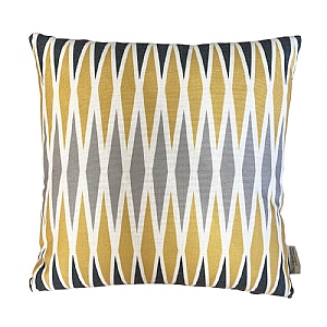 Bramblecrest Harlequin Yellow Square Scatter Cushion