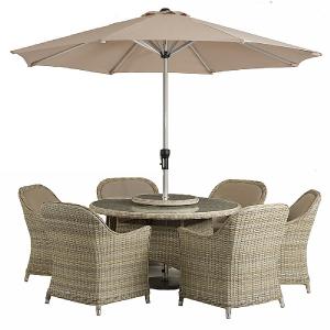 Bramblecrest Aspen 6 Seater Round Set