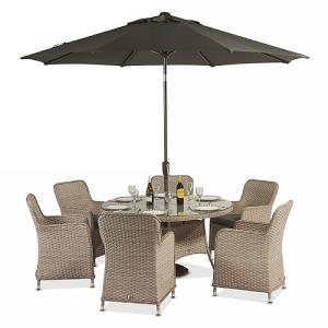 Supremo Genoa 6 Seater Round Set
