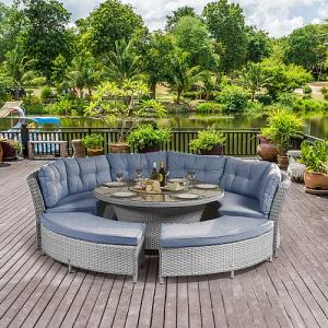 Supremo Genoa Deluxe Round Bench Set