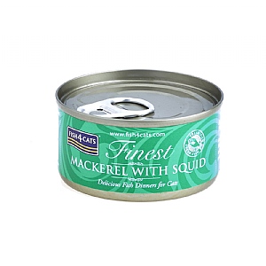 Fish4Cats Finest Mackerel With Squid 70g