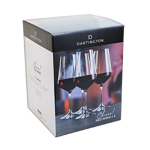Dartington Crystal Cheers Set of 4 Red Wine Glasses