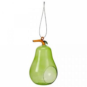 Smart Garden Pear Hanging Glass Bird Feeder