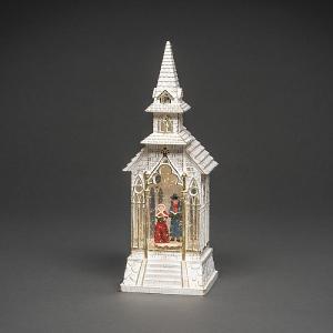Konstsmide White Church Water Lantern (Battery Operated)
