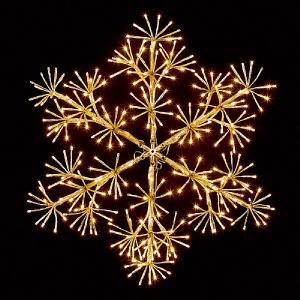 Premier 60cm Warm White LED Gold Snowflake (300 LEDs)