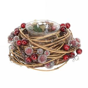 Gisela Graham Twig & Red Berry Nite Lite Pot