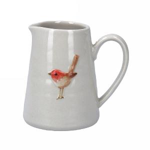 Gisela Graham Ceramic Mini Jug with Robin