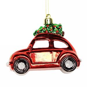 Gisela Graham Acrylic Car with Christmas Tree Decoration
