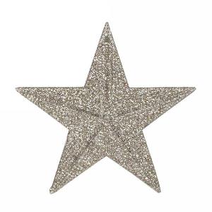 Gisela Graham Pale Silver & Gold Glitter Acrylic 5-Point Star