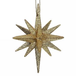 Gisela Graham Gold Glitter Bethlehem Star Decoration