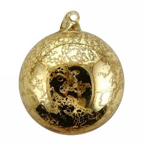 Gisela Graham Clear Antique Gold Bauble