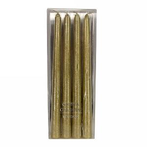 Gisela Graham Gold Dipped Wax Taper Candle (Pack of 4)