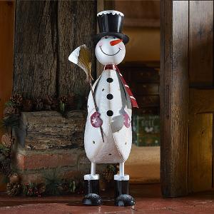 Polka Frosty XL Wobbling Ornamental Snowman