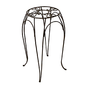 Panacea Cameo Round Brown Plant Stand 38cm
