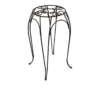 Panacea Cameo Round Brown Plant Stand 50cm