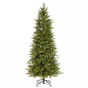 7.5ft Pre-Lit Bedminster Slim Spruce Artificial Christmas Tree