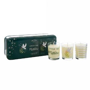 Wax Lyrical Under The Mistletoe Set of 3 Votive Candles